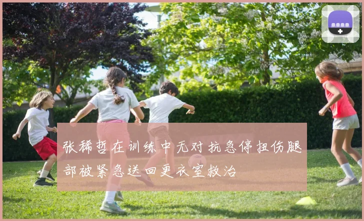 张稀哲在训练中无对抗急停扭伤腿部被紧急送回更衣室救治